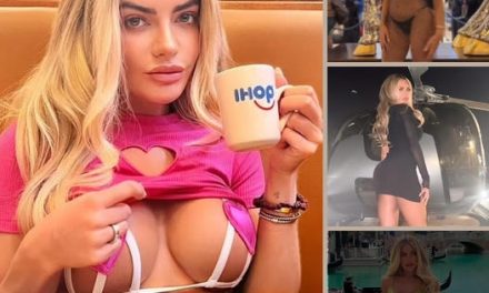Megan Barton Hanson leaves little to the imagination as she models VERY racy outfits during whirlwind trip to Las Vegas
