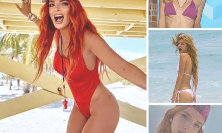 Bella Thorne puts her curves on display as she admits she is trying to show off for her ex