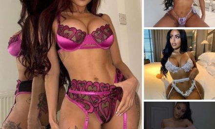 Model shows off ‘new favourite lingerie’ – as well as cheeky bum tattoo