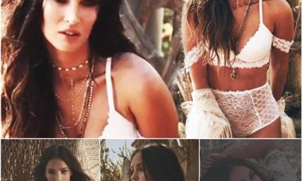 The gorgeous Megan Fox displays her sexy body in white lingerie for new ad