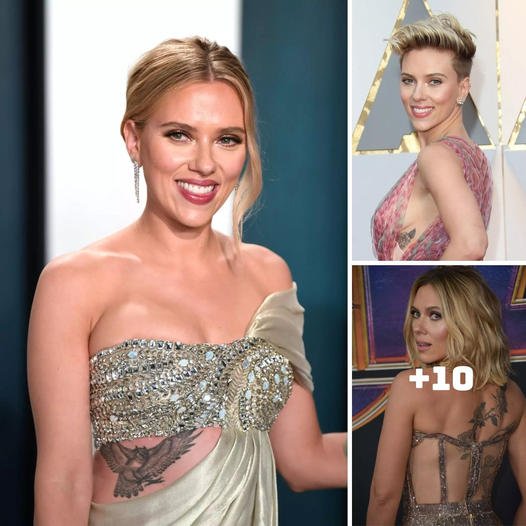 Unveiling Scarlett Johansson’s Intriguing Rib Tattoo Through Her Oscars After-Party Dress