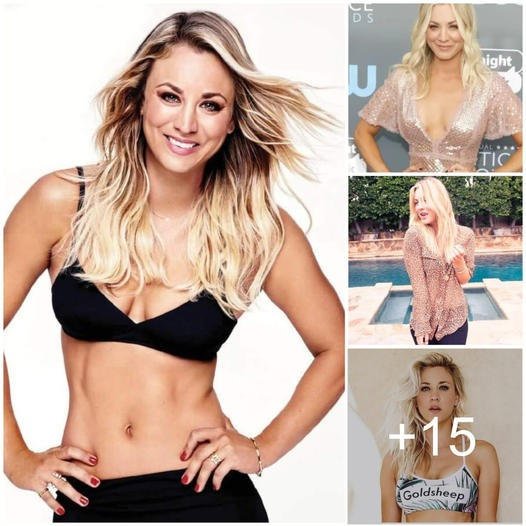 Kaley Cuoco is in simple training wear during workout videos