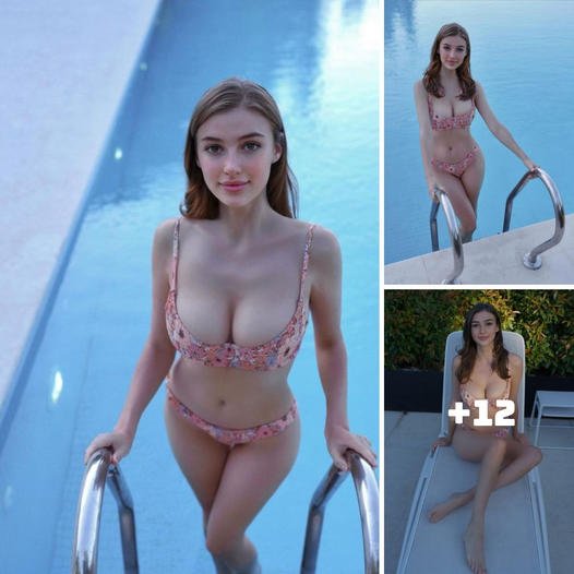 Olivia Casta is the ‘Queen of Seduction’ when taking pictures barefoot in the pool