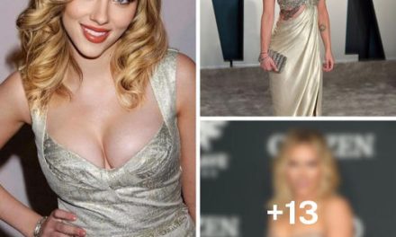 Scarlett Johansson Stuns in Enchanting Golden Dresses
