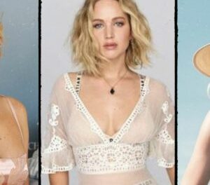 Wild West! Dior muse Jennifer Lawrence gets leggy in sheer lace gown for Cruise 2018 collection